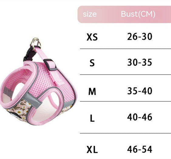 Dog Rope Leash Anti Breaking Loose Breathable Chest Strap